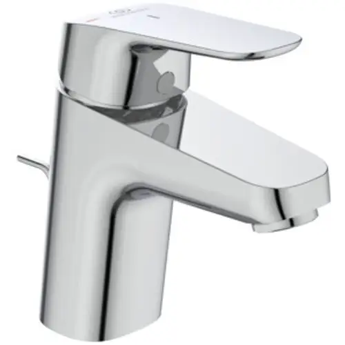 Waschtischarmatur in verchromtem Finish von Ideal Standard. Mit Hebel für Wassersteuerung und Auslauf. Design für moderne Badezimmergestaltung.